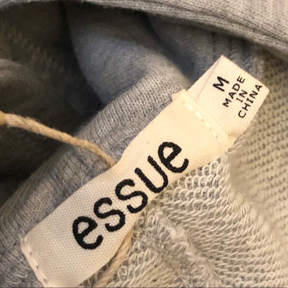 Grey silver lace up sweatshirt NWT - Picture 5 of 5